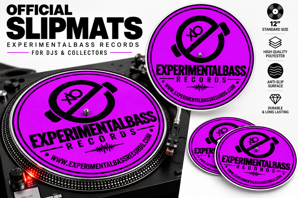 Magenta Official ExperimentalBass Records slipmat, 12-inch DJ turntable mat