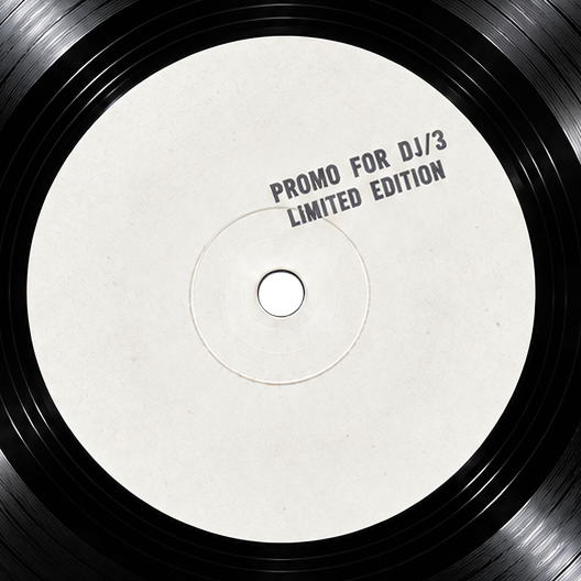 Promo For Dj/3 black vinyl record, limited edition of 100 copies