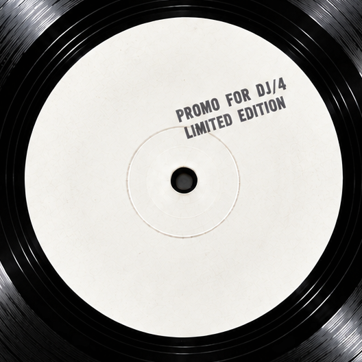 Promo For Dj/4 black vinyl record, limited edition of 100 copies