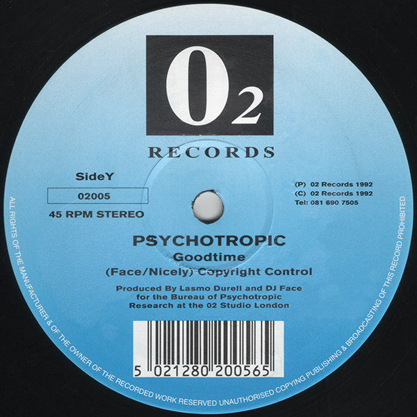 Psychotropic – Hardtime / Goodtime, Side Y label, 02 Records 02005