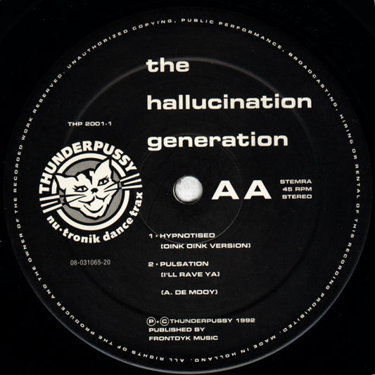 The Hallucination Generation – Somebody Give The Lord A Handclap, Side AA label, Thunderpussy THP 2001-1