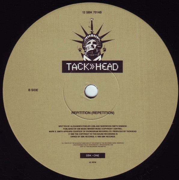 Tackhead – Dangerous Sex, Side B label, SBK One 12 SBK 7014