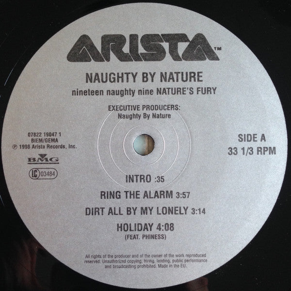 Naughty By Nature Nineteen Naughty Nine Nature's Fury Side D label