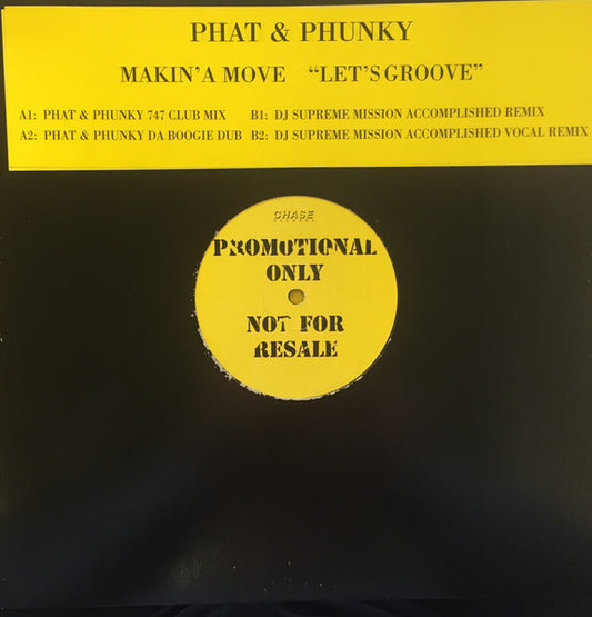 Phat N Phunky Let's Groove Chase Records promo sleeve