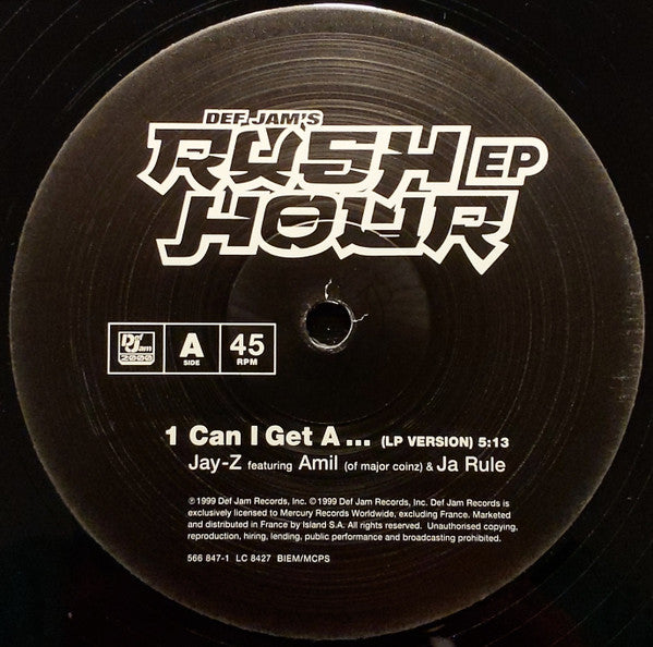 Jay-Z Featuring Amil And Ja Rule - Can I Get A... (Def Jam's Rush Hour EP) (12", EP)