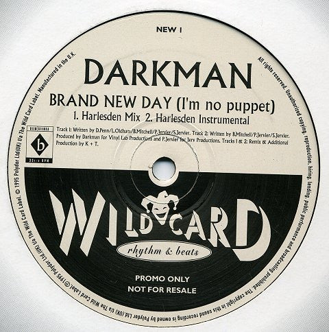 Darkman – Brand New Day, Side B label, Wildcard NEW 1 Promo