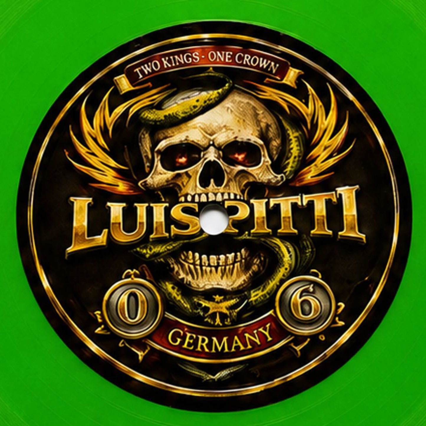 Luis Pitti – Germain 006 green vinyl label closeup