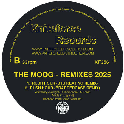 The Moog – Remixes 2025 side B Rush Hour remix label