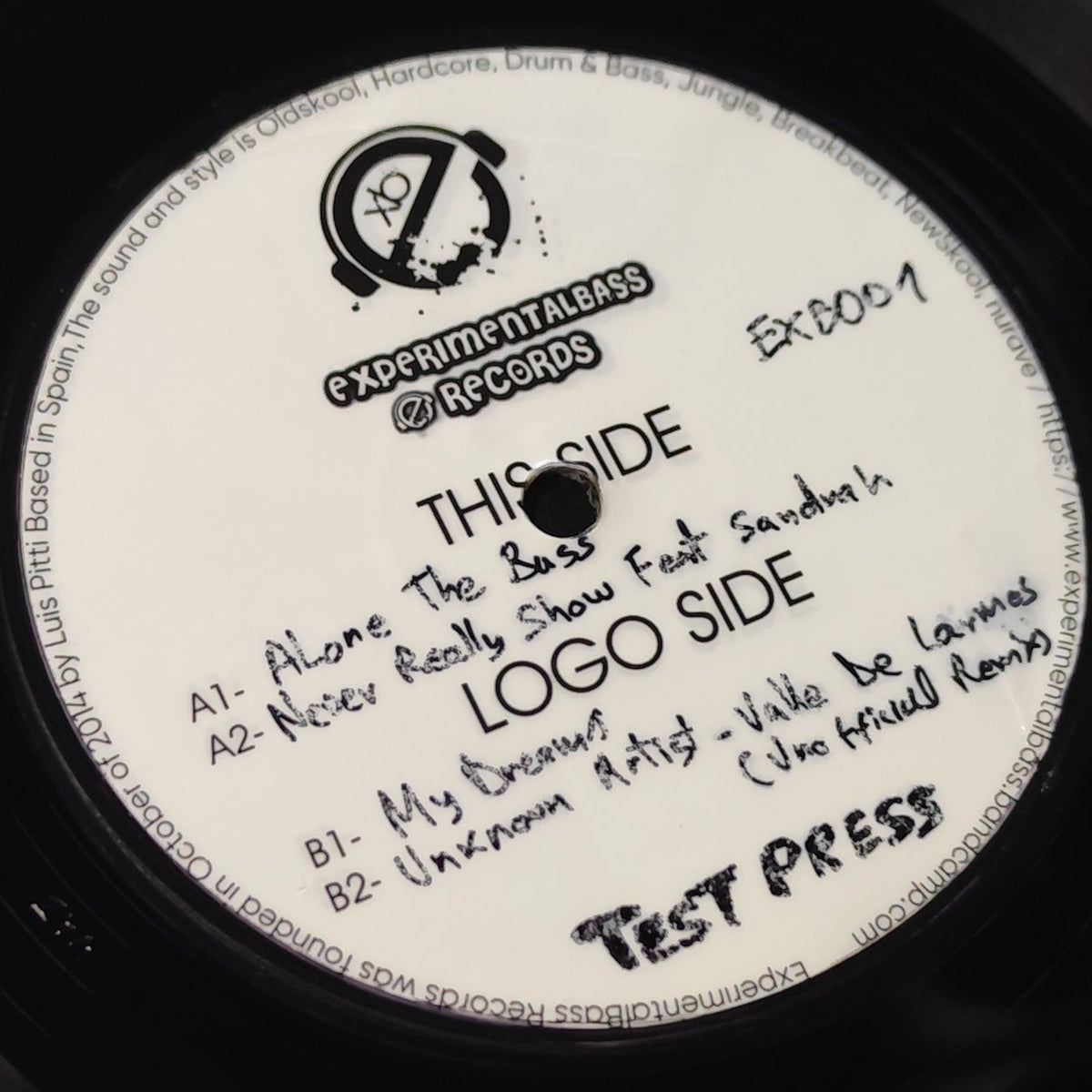 OLDSKOOL SERIES VOL 1 – Test Press (EXB001) (Limited Edition of 5 Copies) (Vinyl & Digital WAVs)