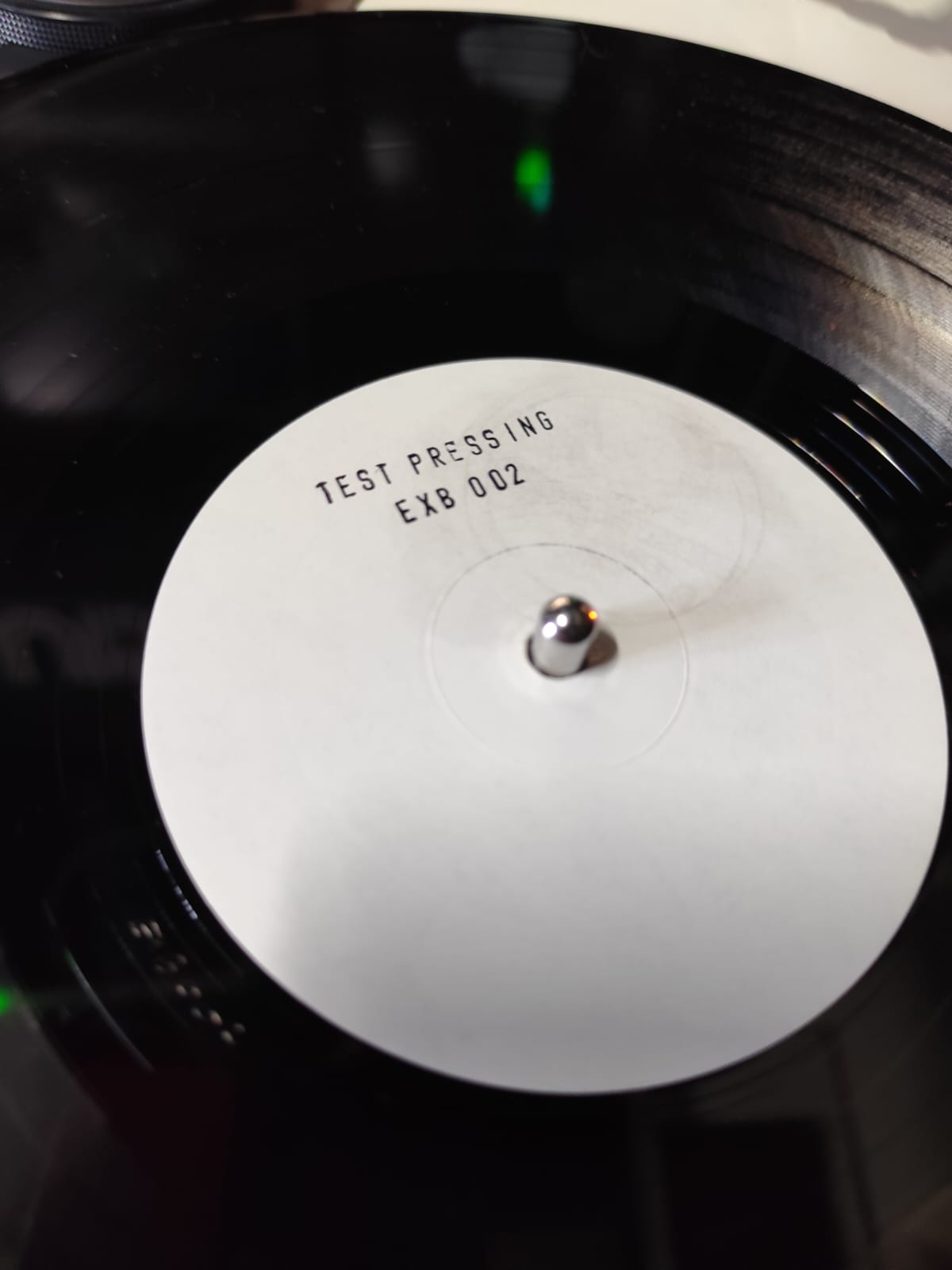 Test Press EXB 002 – on turntable
