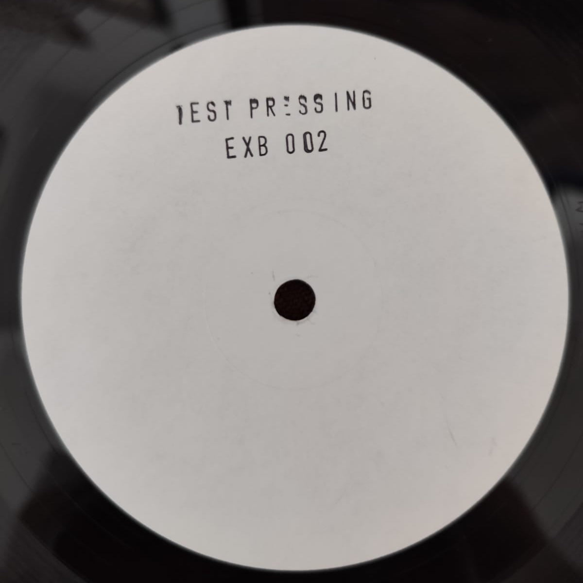 Test Press EXB 002 – label detail