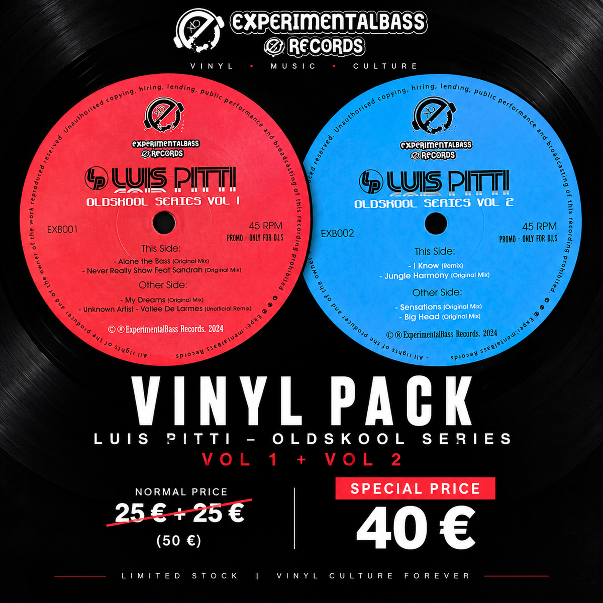 Luis Pitti Oldskool Series Vol. 1 and Vol. 2 vinyl pack