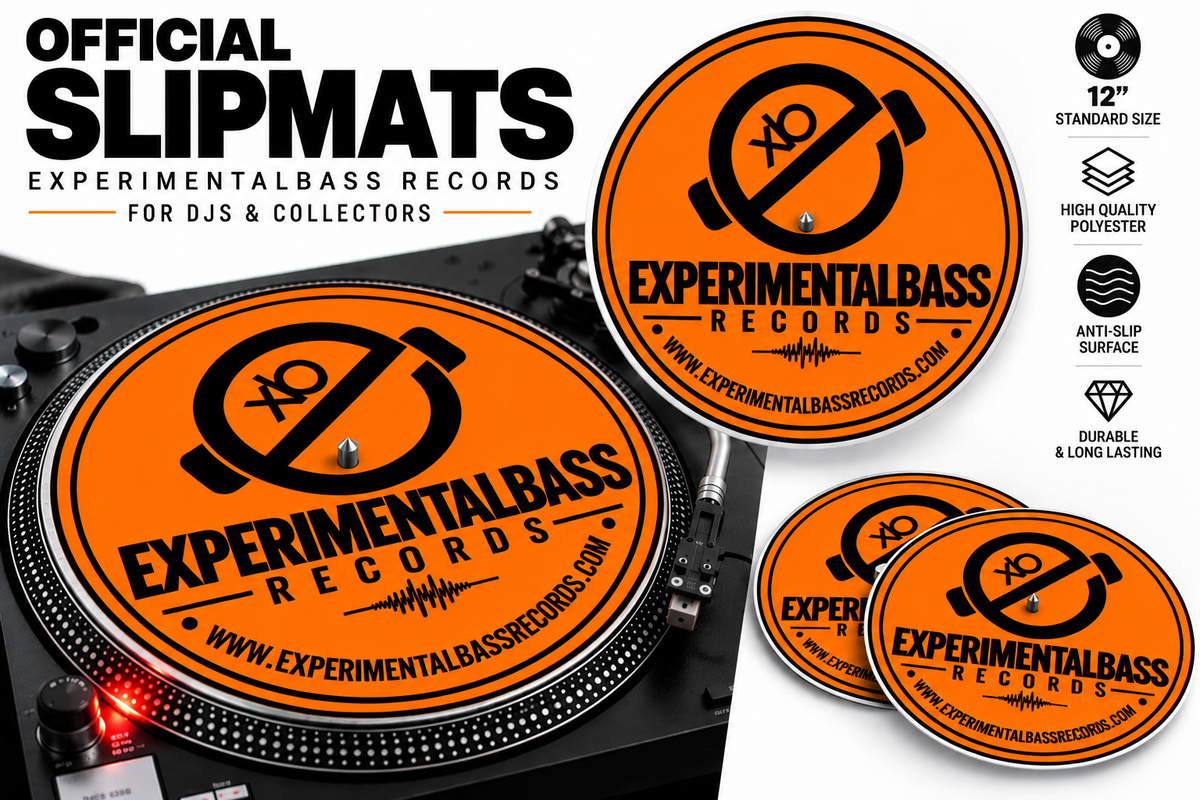 Orange Official ExperimentalBass Records slipmat, 12-inch DJ turntable mat