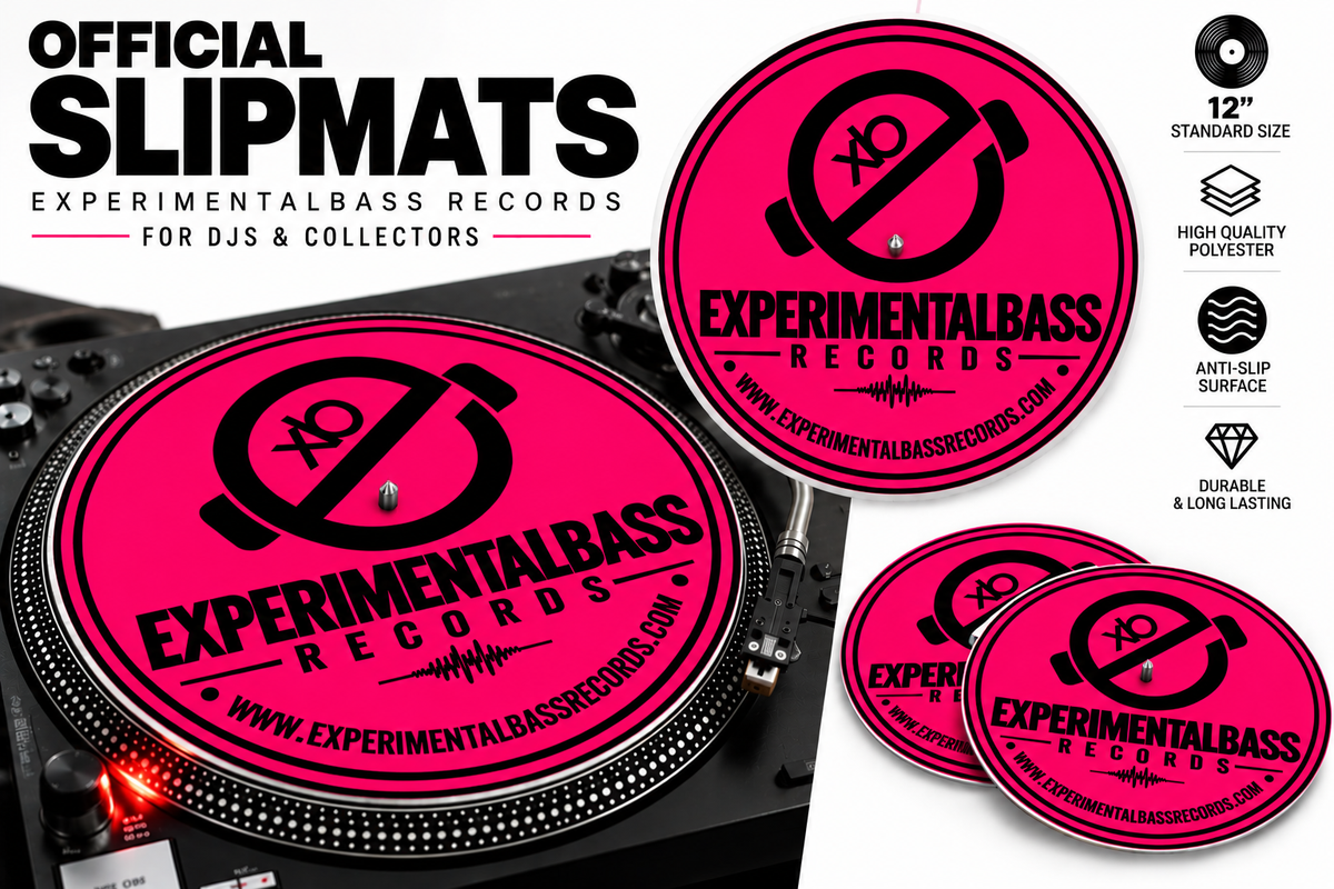 Pink Official ExperimentalBass Records slipmat, 12-inch DJ turntable mat