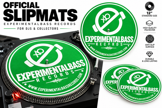Green Official ExperimentalBass Records slipmat, 12-inch DJ turntable mat