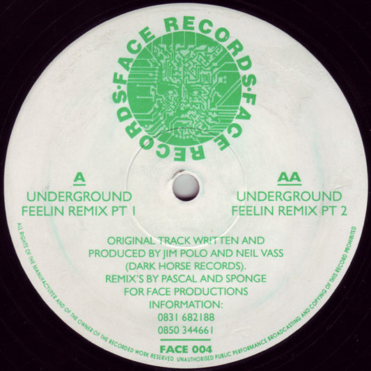 Jim Polo & Neil Vass – Underground Feelin Remixes, etiqueta FACE 004 con los temas