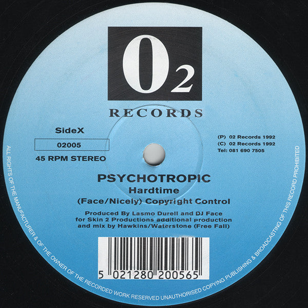 Psychotropic – Hardtime / Goodtime, Side X label, 02 Records 02005