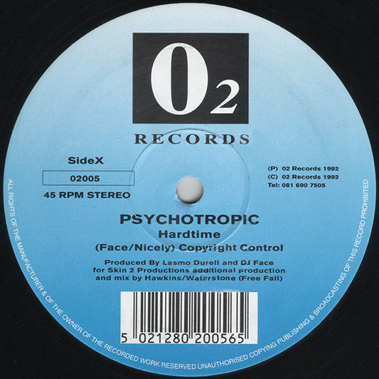 Psychotropic – Hardtime / Goodtime, Side X label, 02 Records 02005