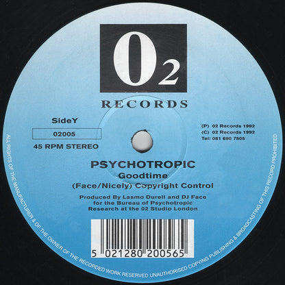 Psychotropic – Hardtime / Goodtime, Side Y label, 02 Records 02005