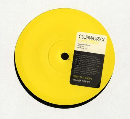 Yellow limited-edition single-sided Clubworxx Children vinyl