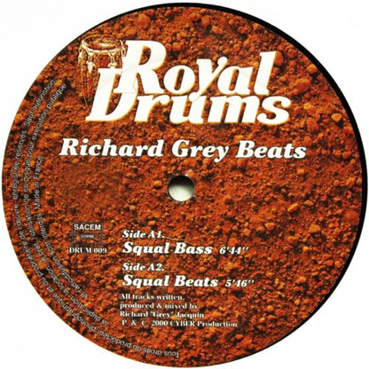 Richard Grey Beats – side A label, Squal Bass and Squal Beats