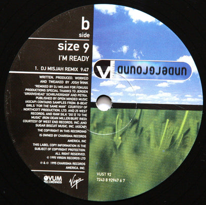 Size 9 I'm Ready 12-inch vinyl, side B label