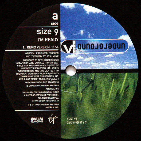 Size 9 I'm Ready 12-inch vinyl, side A label