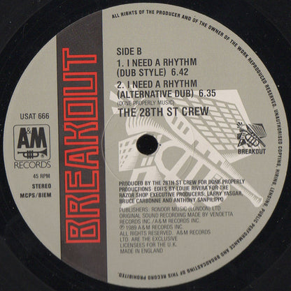 The 28th St Crew - I Need A Rhythm - Side A