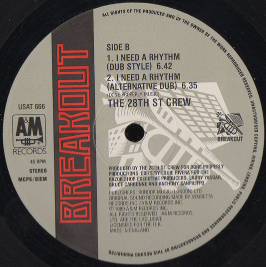 The 28th St Crew - I Need A Rhythm - Side A