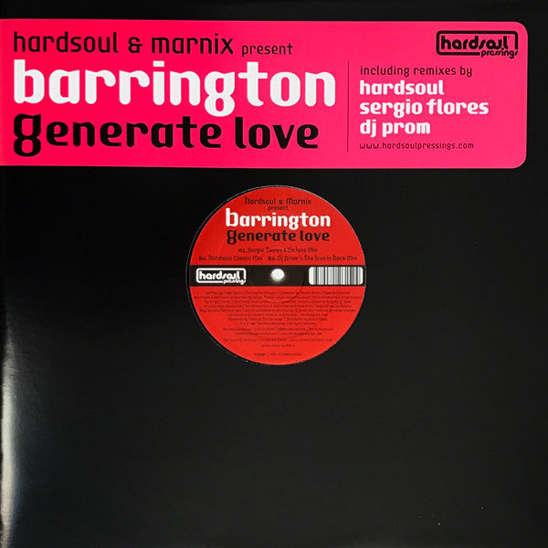 Hardsoul & Marnix Present Barrington – Generate Love (12")