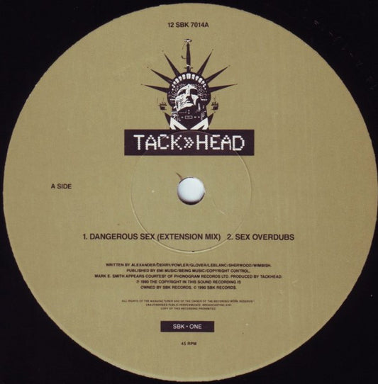 Tackhead – Dangerous Sex, Side A label, SBK One 12 SBK 7014