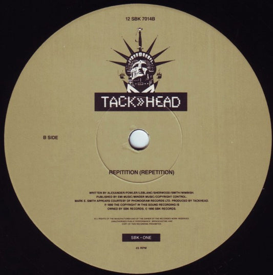 Tackhead – Dangerous Sex, Side B label, SBK One 12 SBK 7014