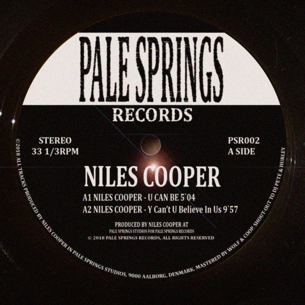 Niles Cooper – The Suburbs EP, Pale Springs Records label A side
