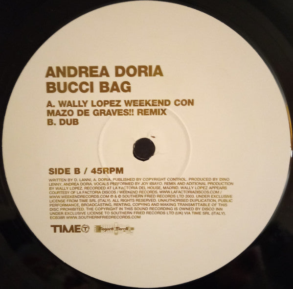 Andrea Doria – Bucci Bag (12", Single Sided Promo)