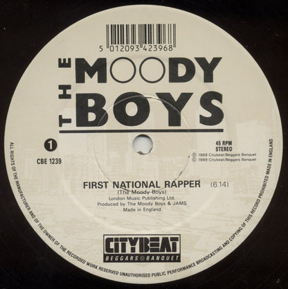The Moody Boys – First National Rapper, Side 1 label, City Beat CBE 1239