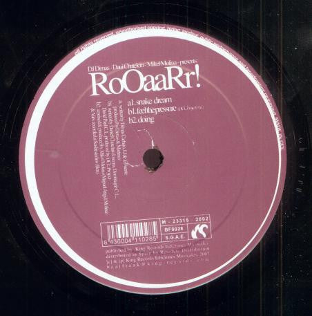 DJ Dimas, Daniel Chatelain & Mikel Molina - Rooaarr! vinyl, BeatFreak Recordings BF0028