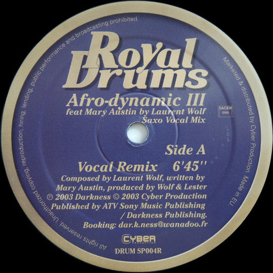 Royal Drums DRUM SP004R vinyl label, side A