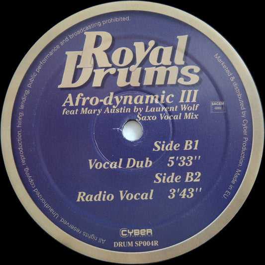 Royal Drums DRUM SP004R vinyl label, side B