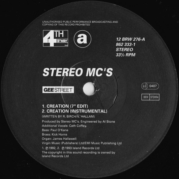 Stereo MC's - Creation - Side A