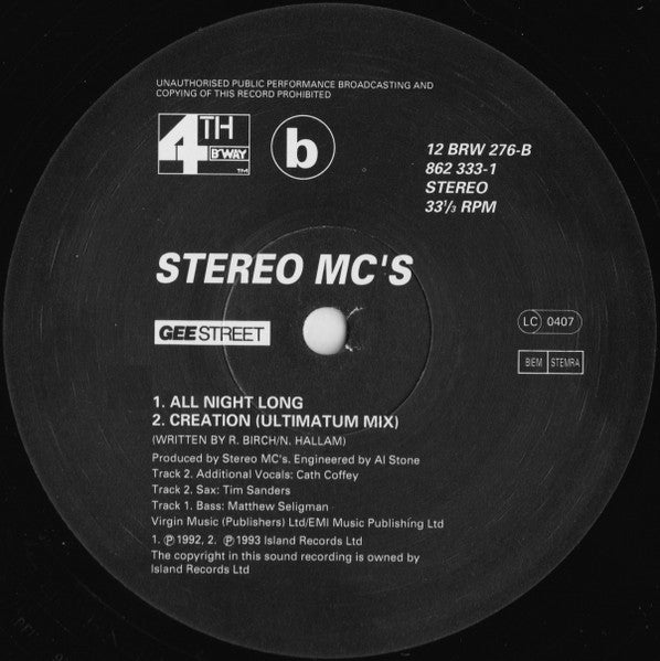 Stereo MC's - Creation - Side B