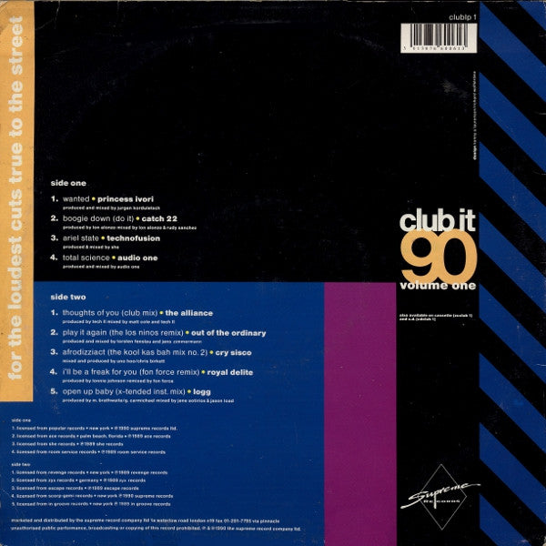 Club It 90 Volume One side B label