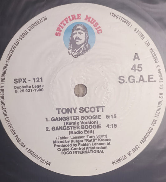Tony Scott – Gangster Boogie, Side A label, Spitfire Music SPX-121