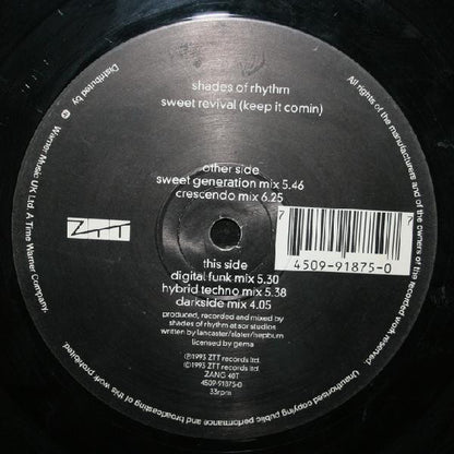 Shades Of Rhythm – Sweet Revival – label