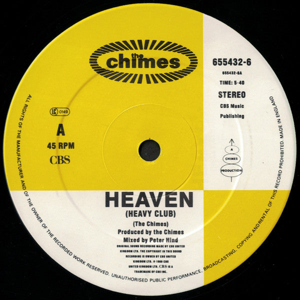 The Chimes – Heaven – Side A label
