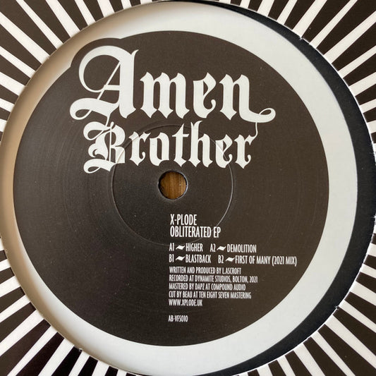 X-Plode (3) – Obliterated EP - Label Side B (Amen Brother AB-VFS010)