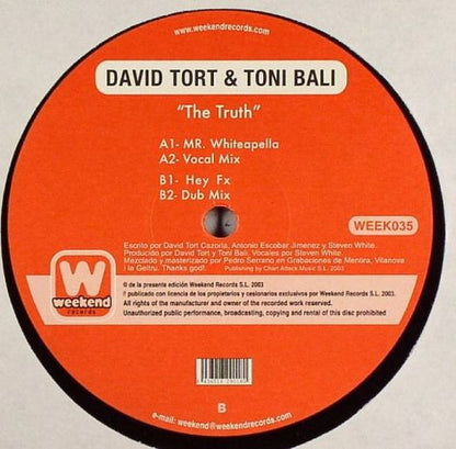 David Tort & Toni Bali – The Truth (12")