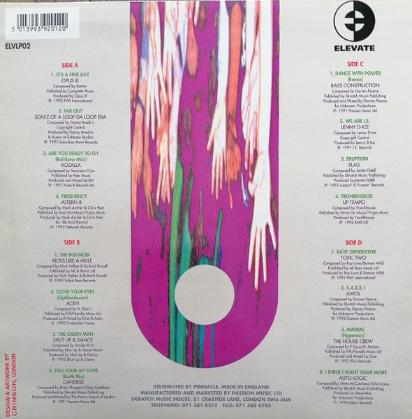 Elevate Rave II ELVLP02 side C vinyl label