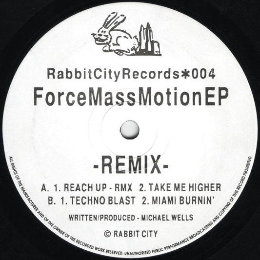 Force Mass Motion EP Remix, etiqueta de Rabbit City Records *004
