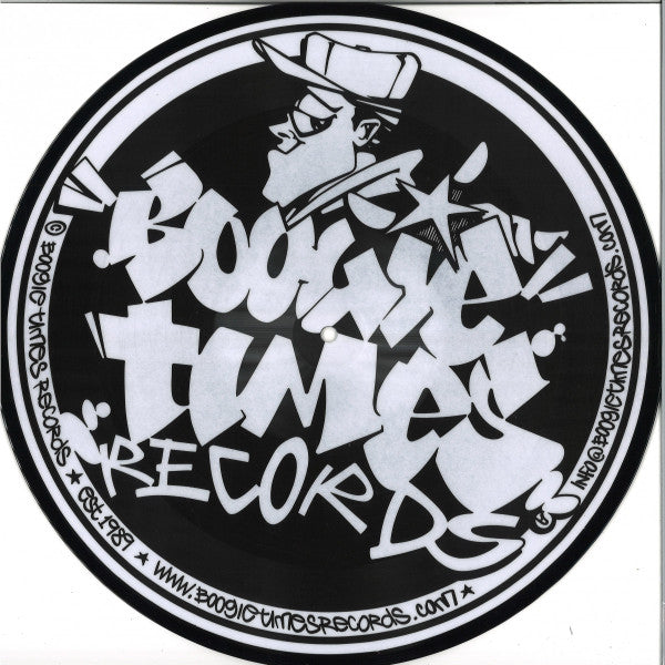 Timebase - Unity / Fireball picture disc, Boogie Times Records logo side