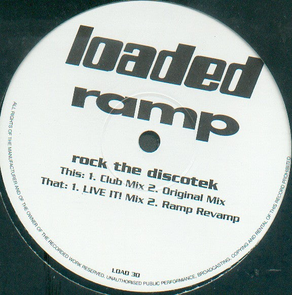 Ramp – Rock The Discotek (12", Promo)